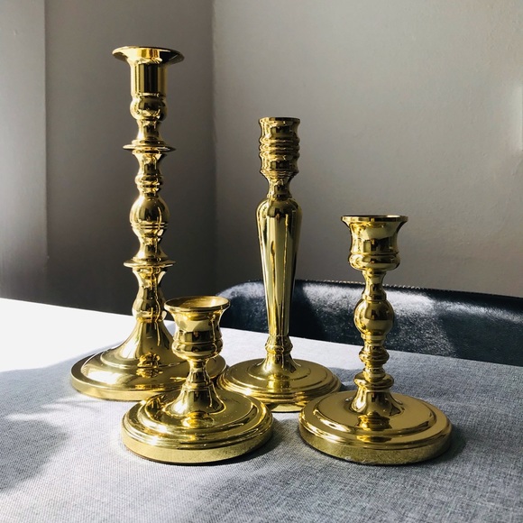 SOLD - Baldwin Brass Candle Sticks - Picture 1 of 3